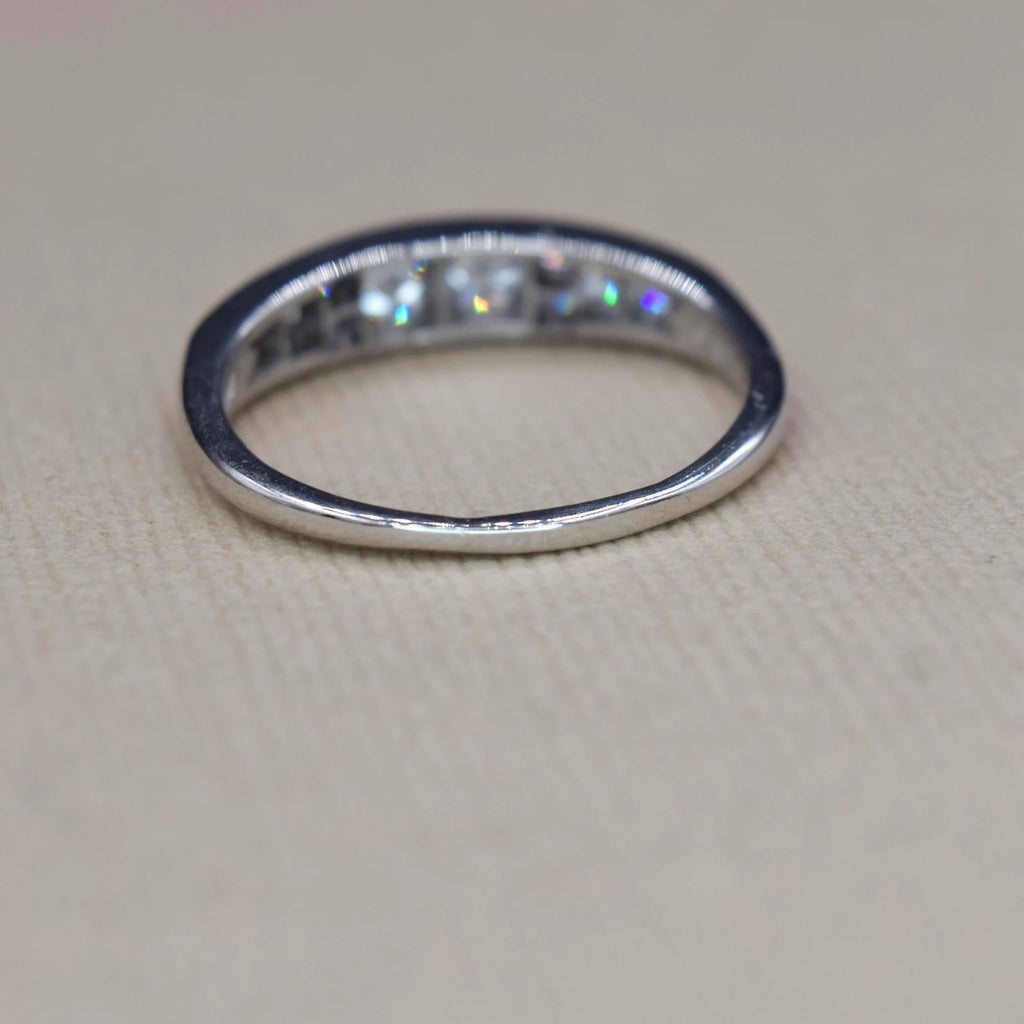 Vintage Palladium .72ctw Diamond Band c.1940s