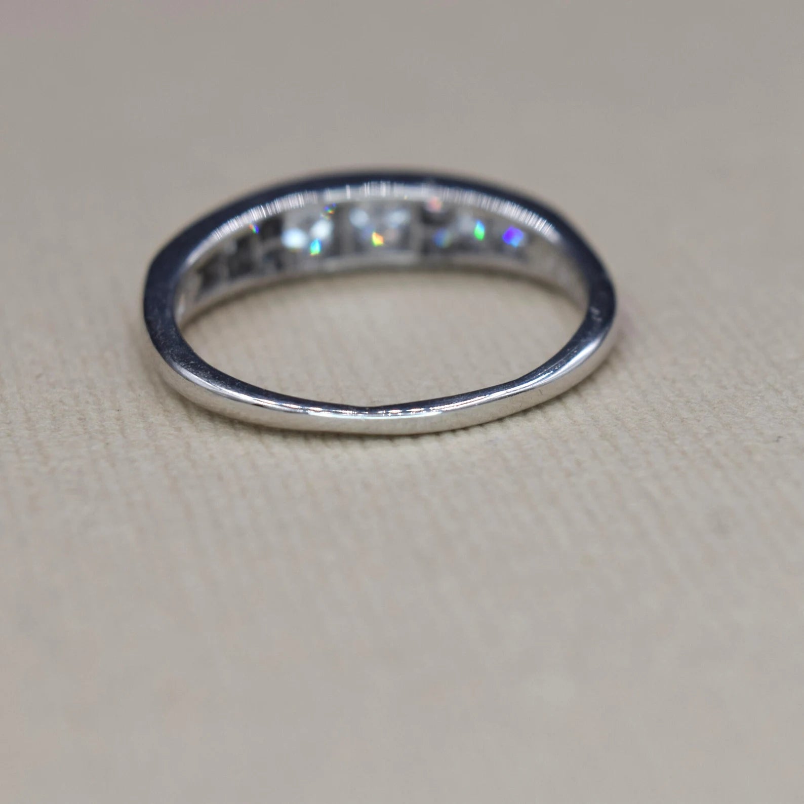 Vintage Palladium .72ctw Diamond Band c.1940s