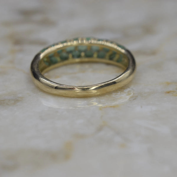 Vintage 14k Gold Emerald Band c.1990s