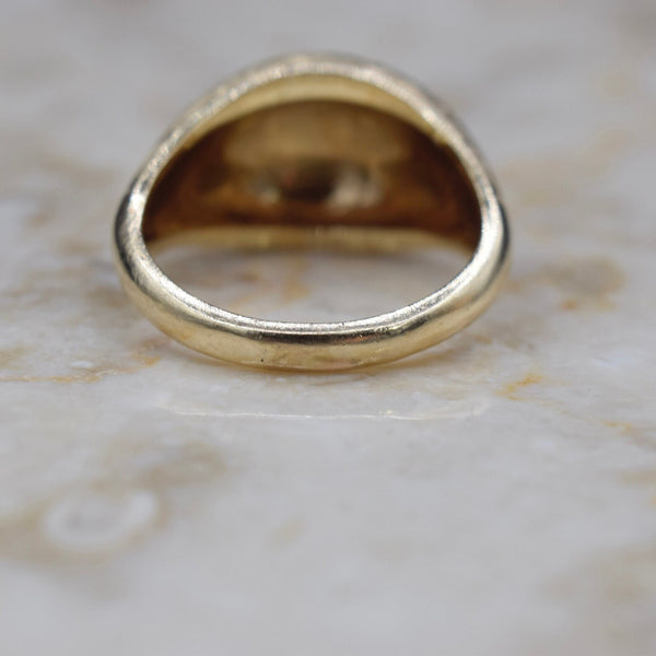 Vintage 14k Gold Textured Dome Ring c.1970s