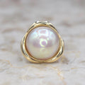 Vintage 14k Gold Mabe Pearl Ring