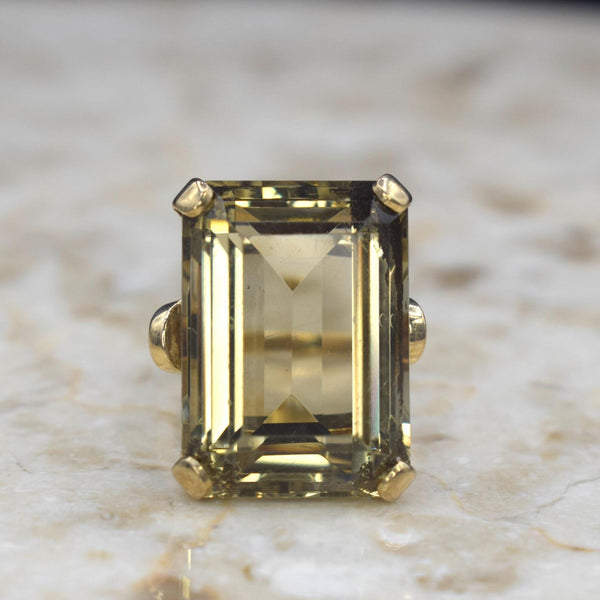 Vintage 30.69 ct Smoky Quartz Cocktail Ring c.1970s