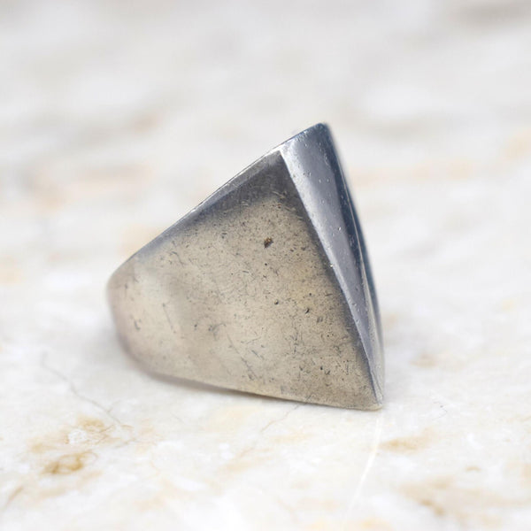 Vintage Art Deco Sterling Silver Geometric Ring c.1930s