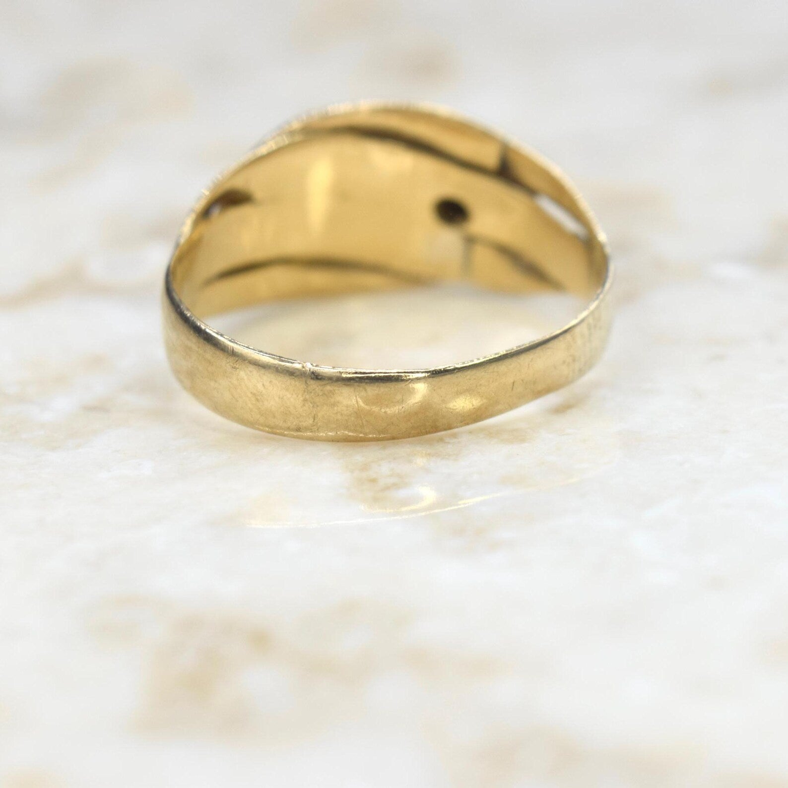 Antique Victorian 18k Gold and Sapphire Double Head Snake Ring c.1890s