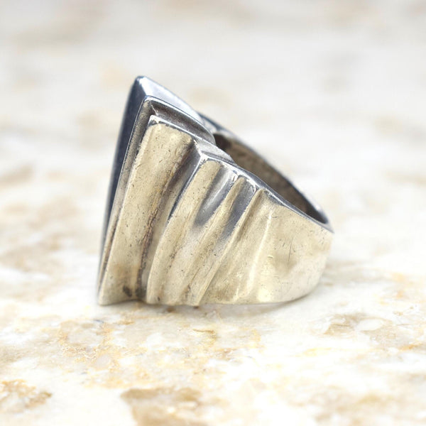 Vintage Art Deco Sterling Silver Geometric Ring c.1930s