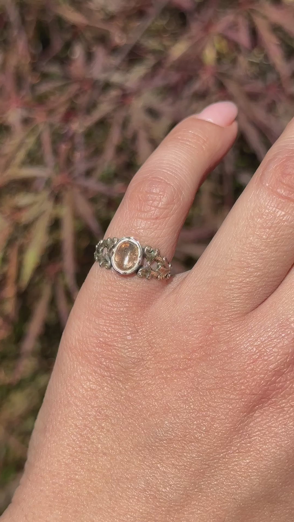 Antique Georgian 14k Gold Citrine Ring c.1830s