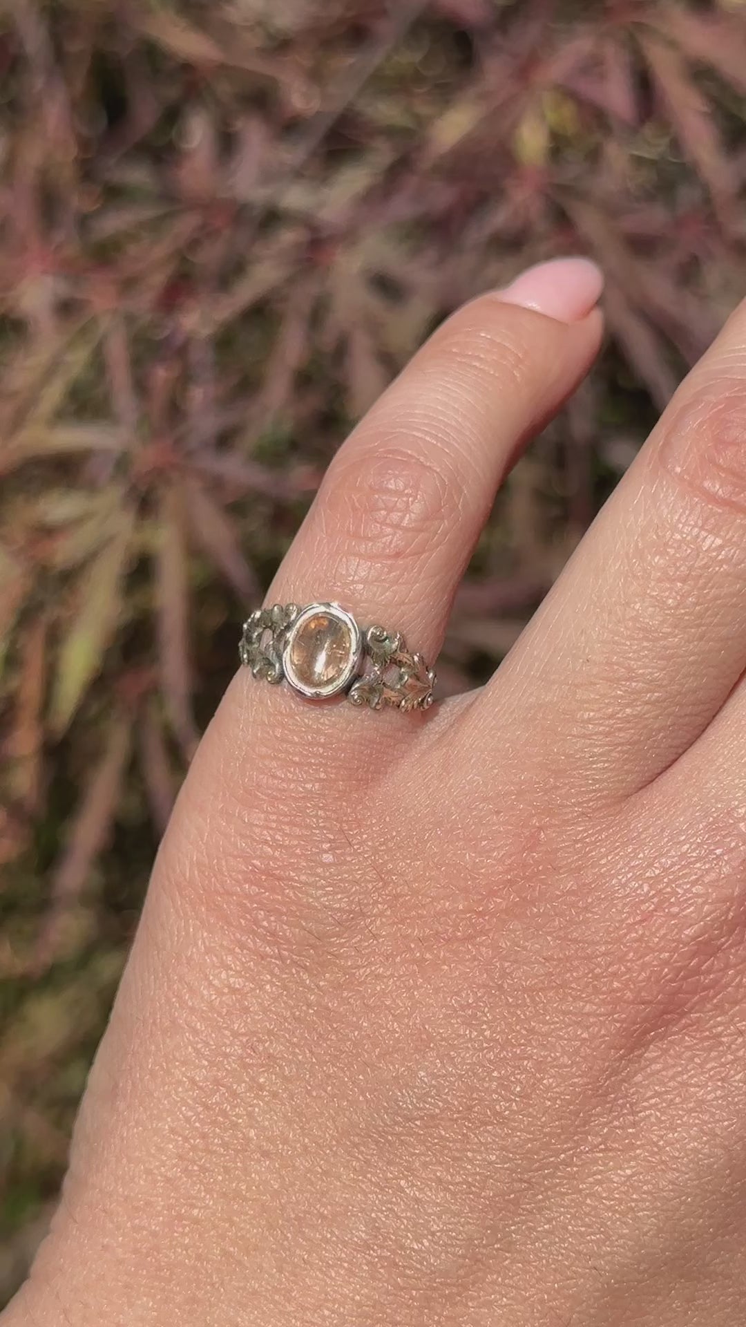Antique Georgian 14k Gold Citrine Ring c.1830s