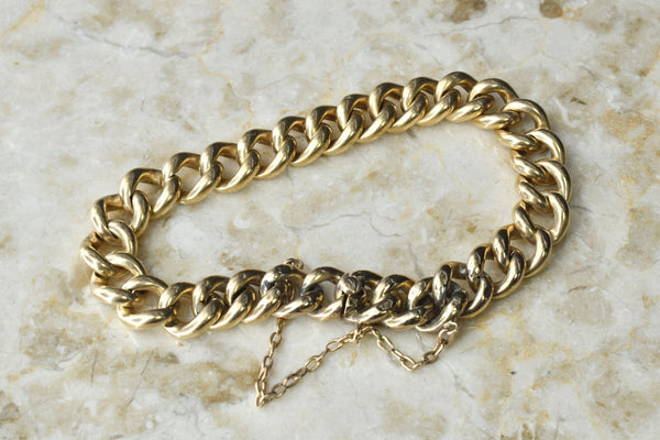 Antique Russian Hallmarked 14k Gold Chain Bracelet