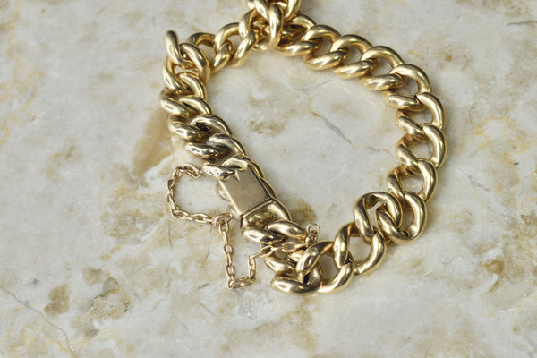 Antique Russian Hallmarked 14k Gold Chain Bracelet