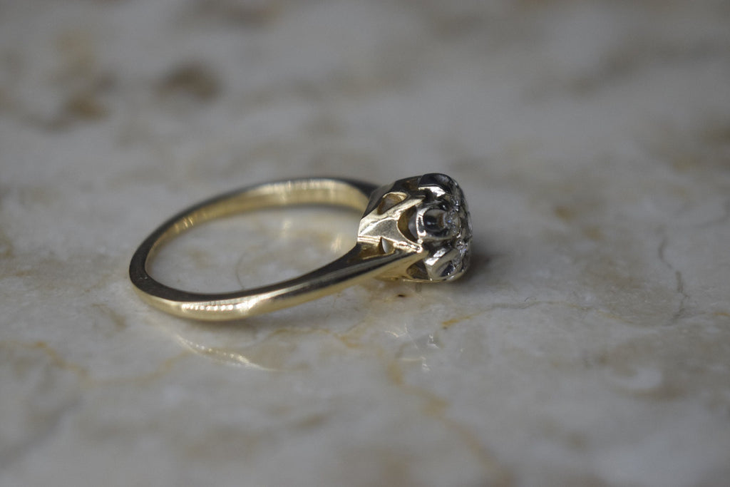 Vintage Mid-Century Diamond Cluster Ring