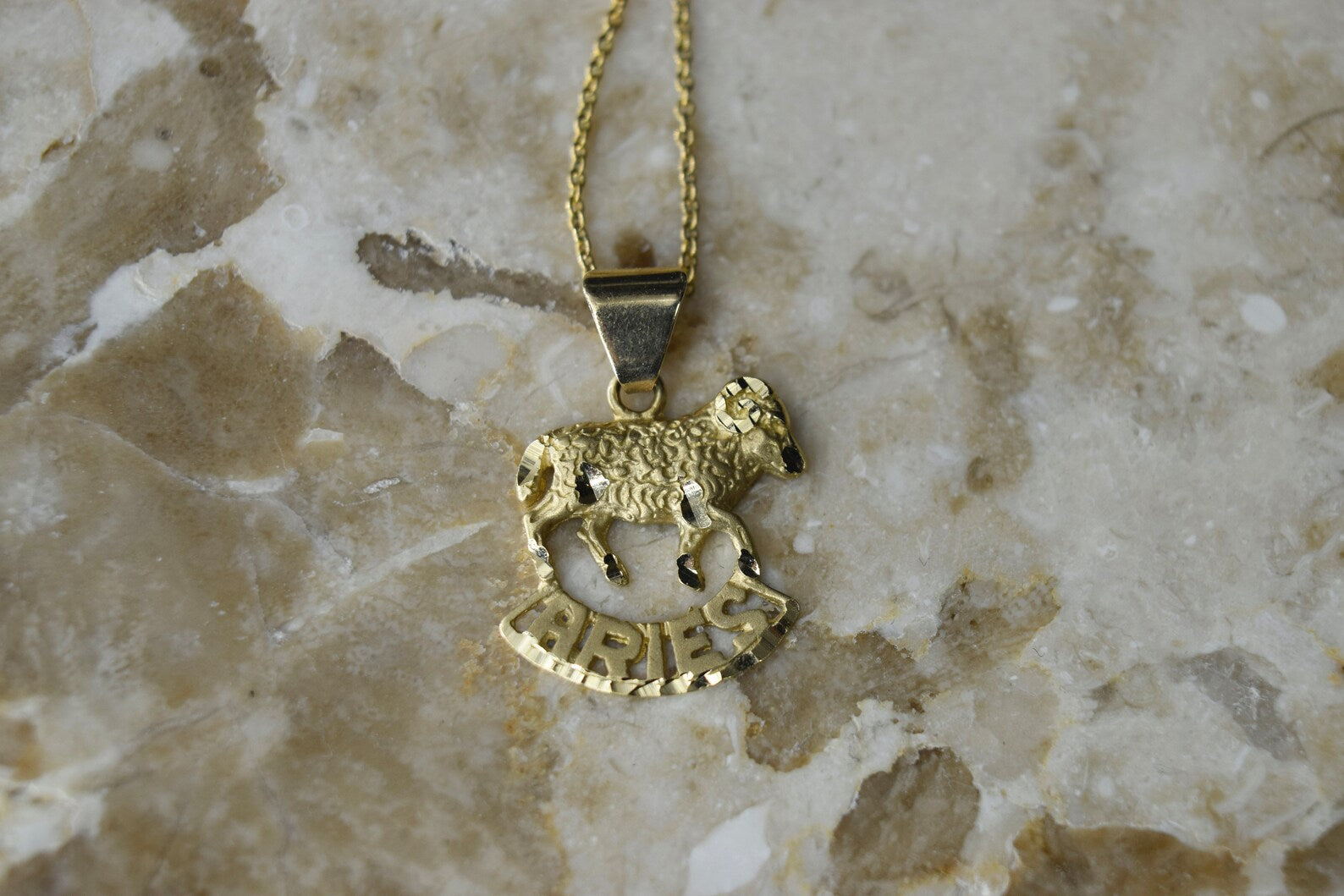 Vintage 14k Gold Aries Charm c.1970s