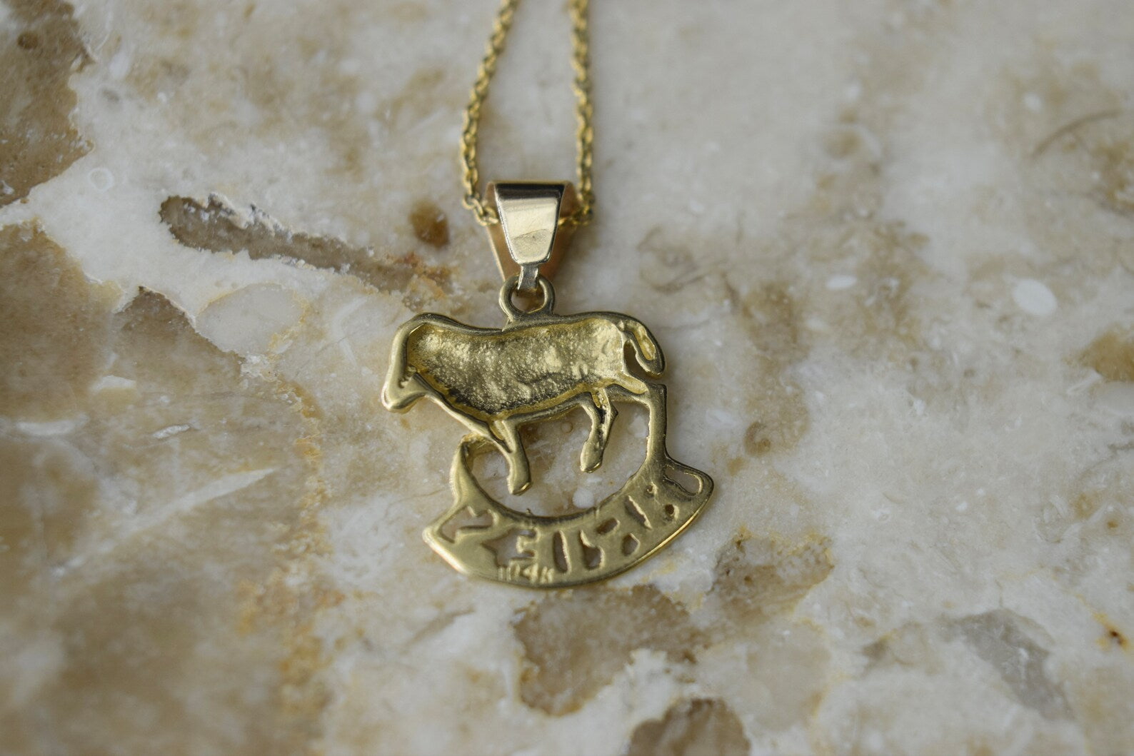 Vintage 14k Gold Aries Charm c.1970s