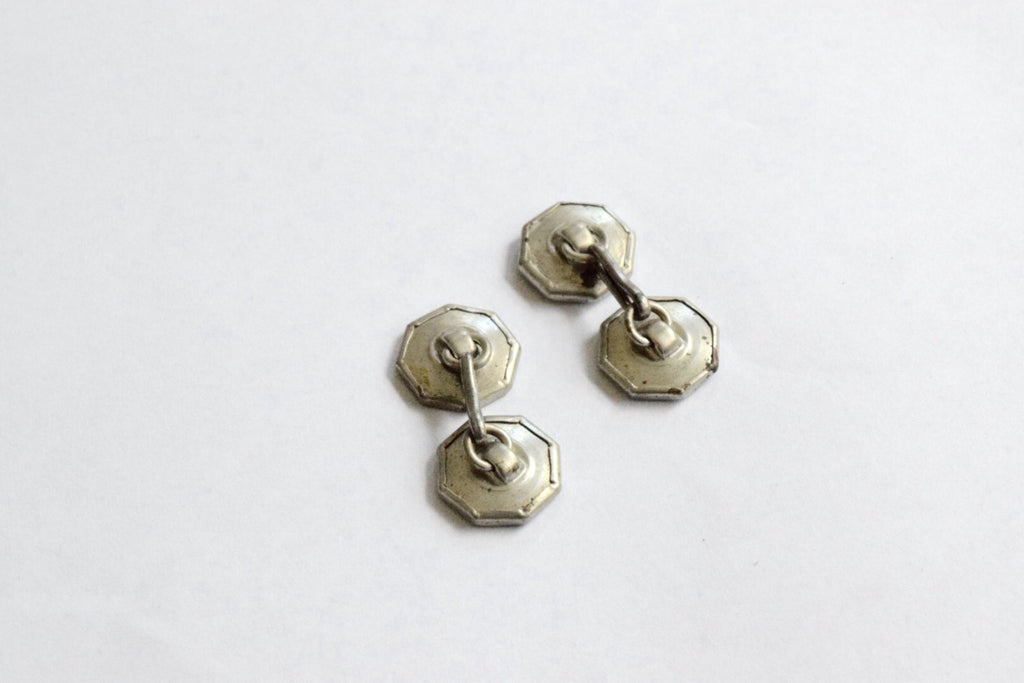 Antique Cuff Links with Abalone  c.1920s
