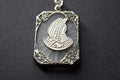 Antique Art Deco Egyptian Revival Cleopatra Camphor Glass Pendant c.1920s