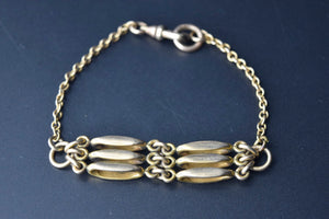 Handmade Reconstructed Antique Watch Chain Bracelet