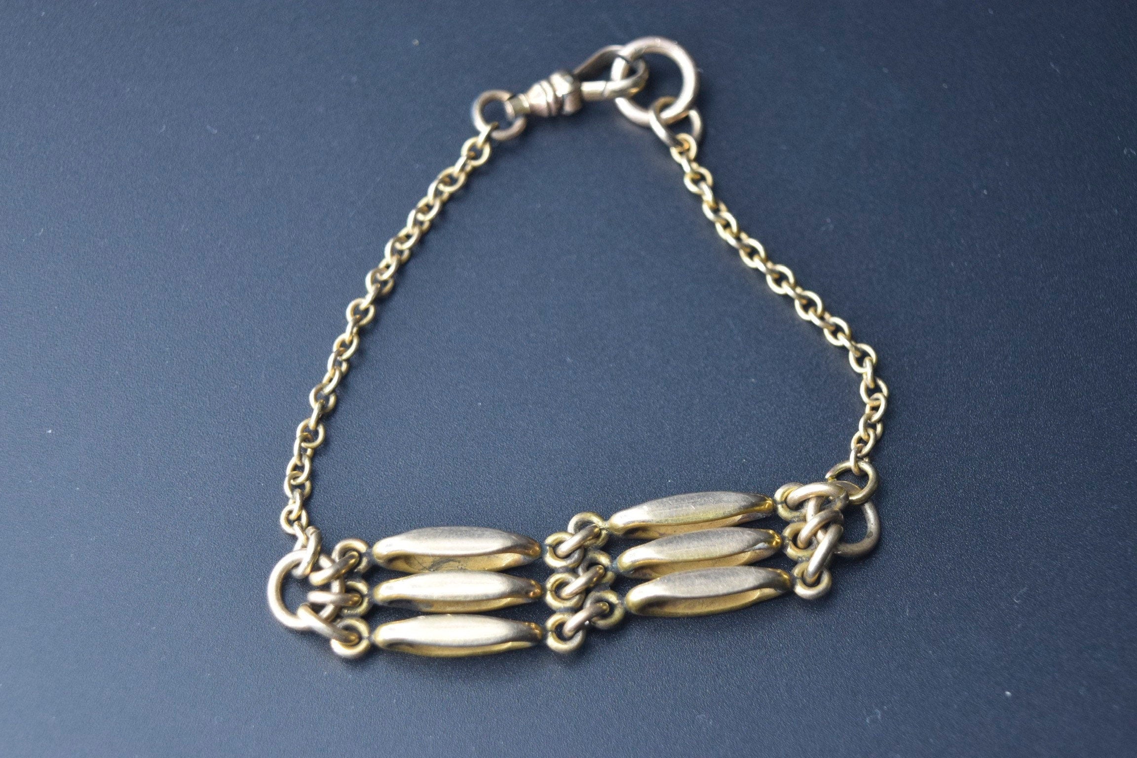Handmade Reconstructed Antique Watch Chain Bracelet