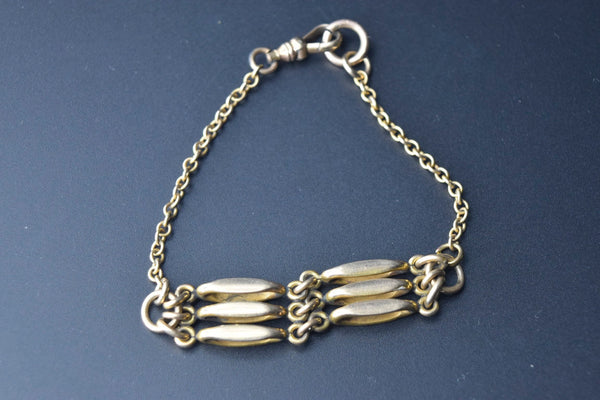 Handmade Reconstructed Antique Watch Chain Bracelet