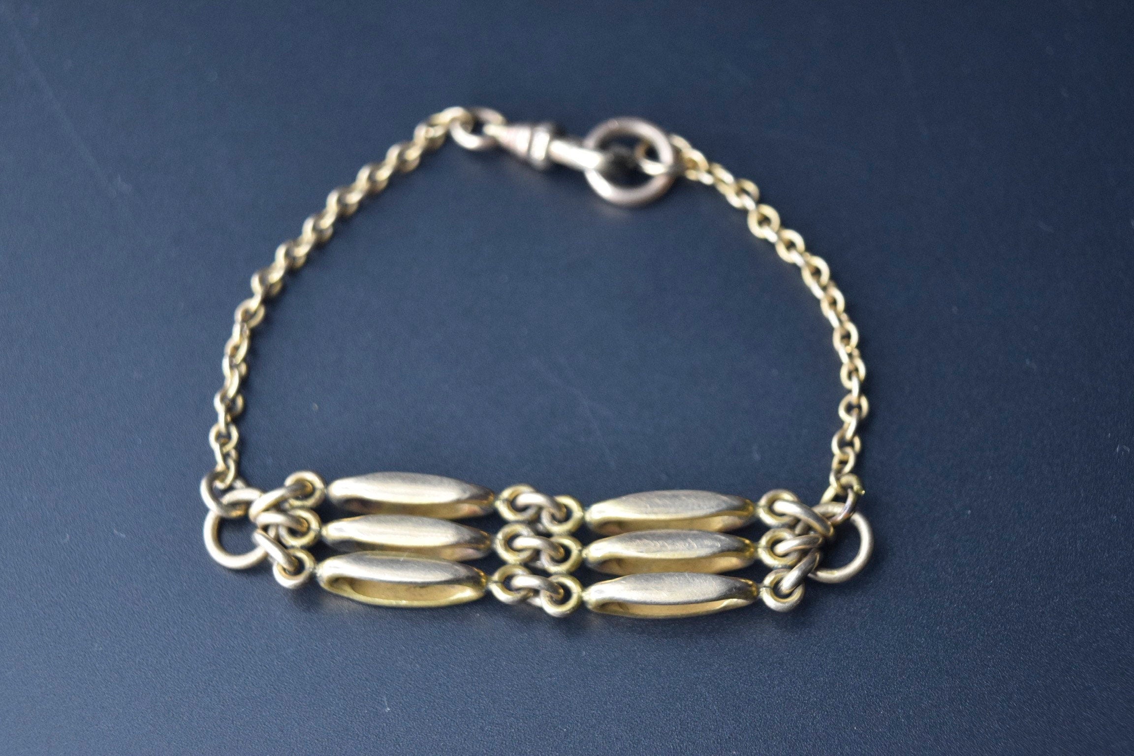 Handmade Reconstructed Antique Watch Chain Bracelet