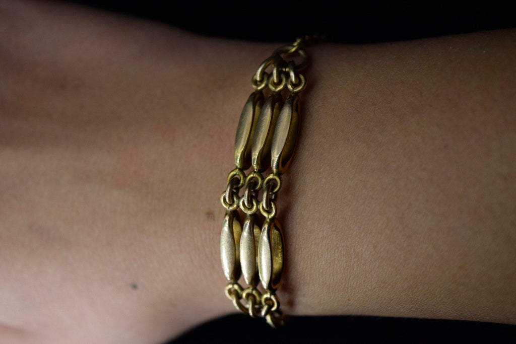 Handmade Reconstructed Antique Watch Chain Bracelet