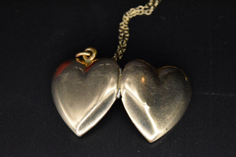 Vintage Plain Gold Filled Heart c.1940s