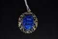 Antique Charm with Blue Celluloid Flowers