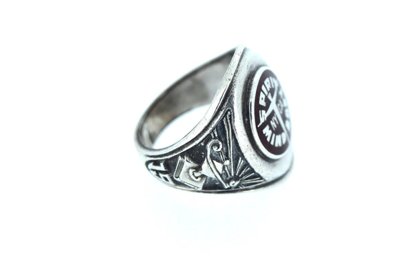 Vintage Class Ring Sterling Silver 1971 NY CA