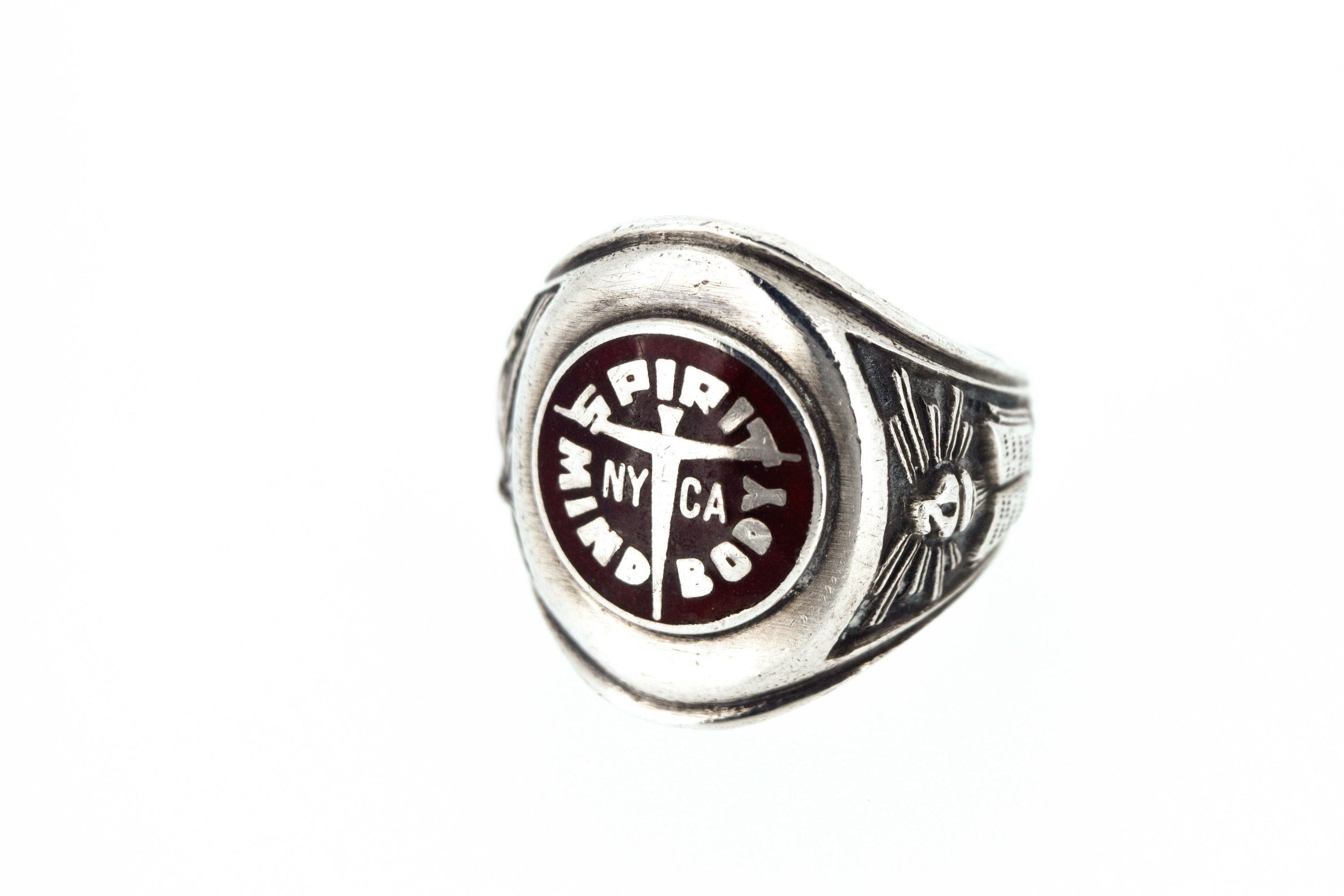 Vintage Class Ring Sterling Silver 1971 NY CA