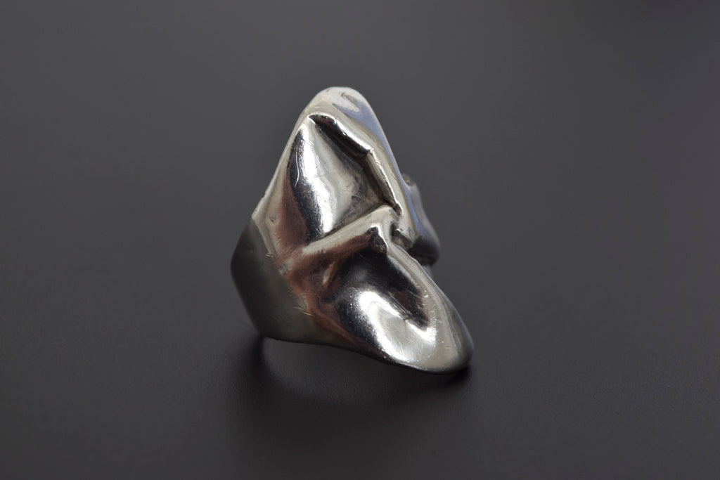Vintage Artist Made Freeform Sterling Silver Ring