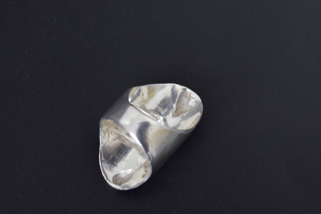 Vintage Artist Made Freeform Sterling Silver Ring