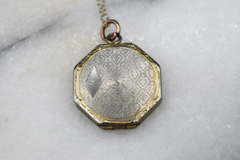 Vintage Gold Filled Octagonal Locket c.1930