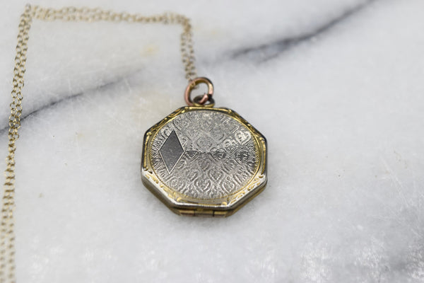 Vintage Gold Filled Octagonal Locket c.1930
