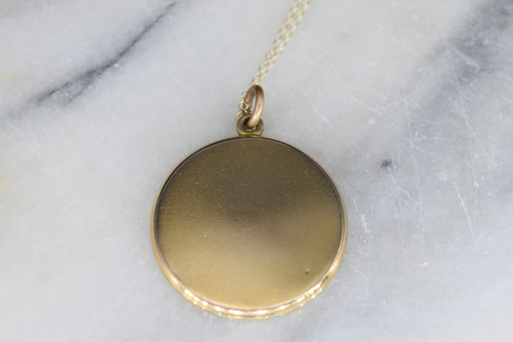 Antique Edwardian Locket With Cross Paste Stones