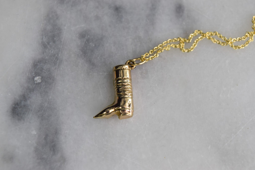 Antique Victorian 14k Gold Boot Charm