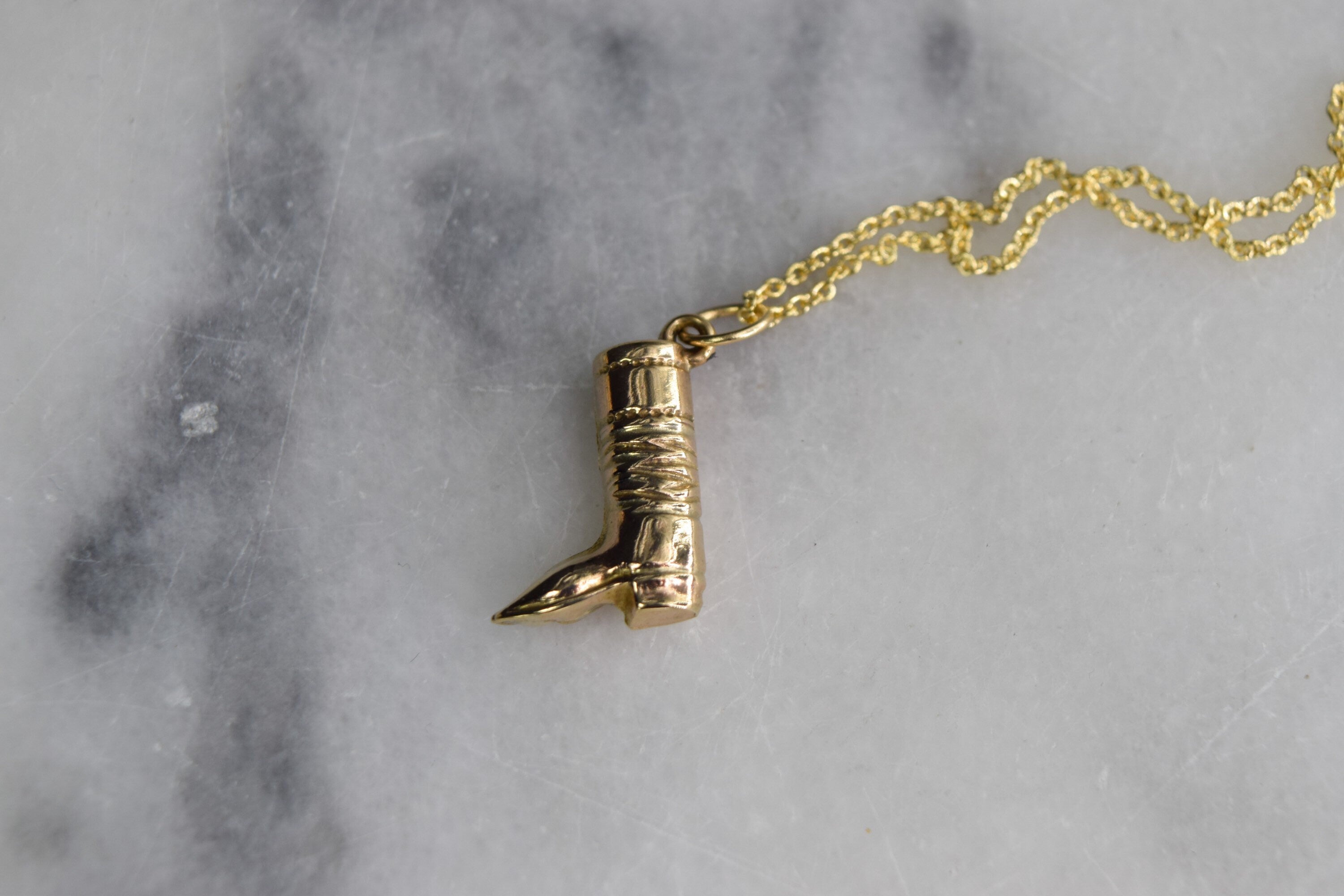 Antique Victorian 14k Gold Boot Charm