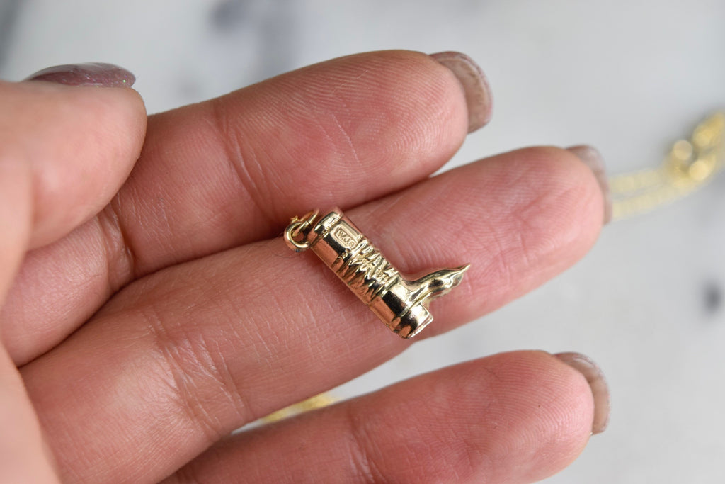 Antique Victorian 14k Gold Boot Charm