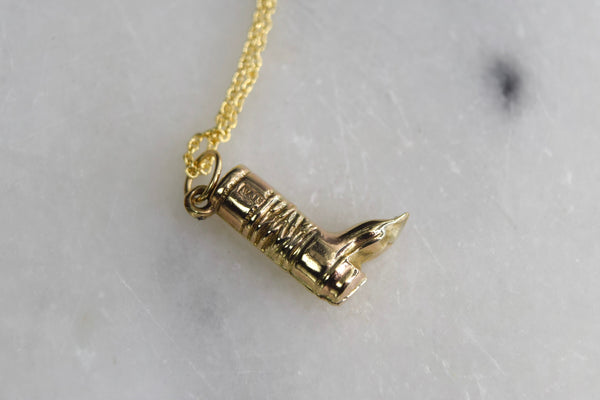 Antique Victorian 14k Gold Boot Charm