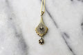 Antique 14k Gold Lavaliere with Old Mine Cut Diamonds c.1900
