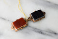 Antique Victorian 14k Gold Locket with Carnelian and Onyx Original Tin Type Photo