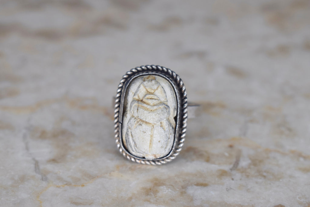 Vintage Egyptian Revival Scarab Ring