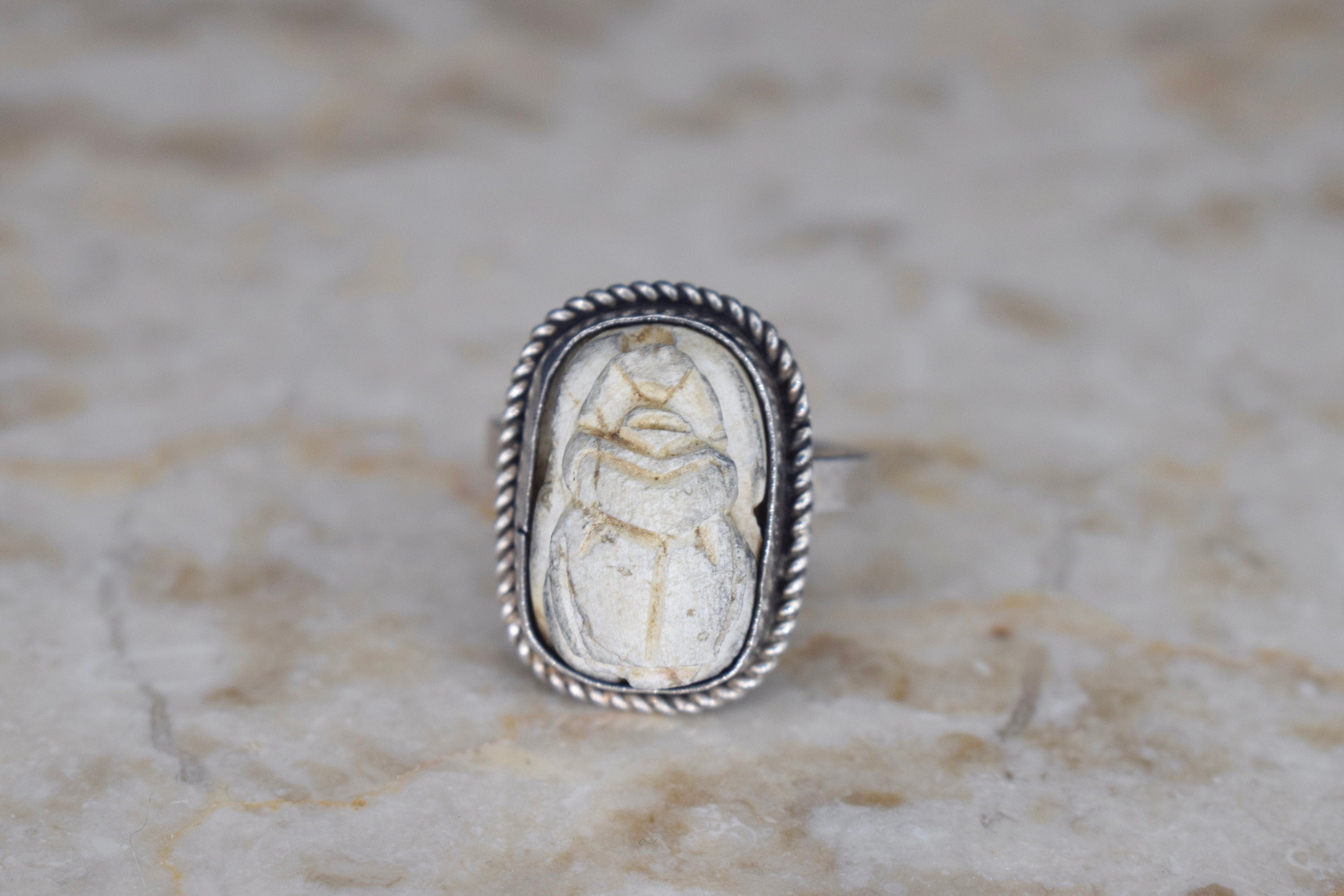 Vintage Egyptian Revival Scarab Ring