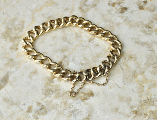 Antique Russian Hallmarked 14k Gold Chain Bracelet