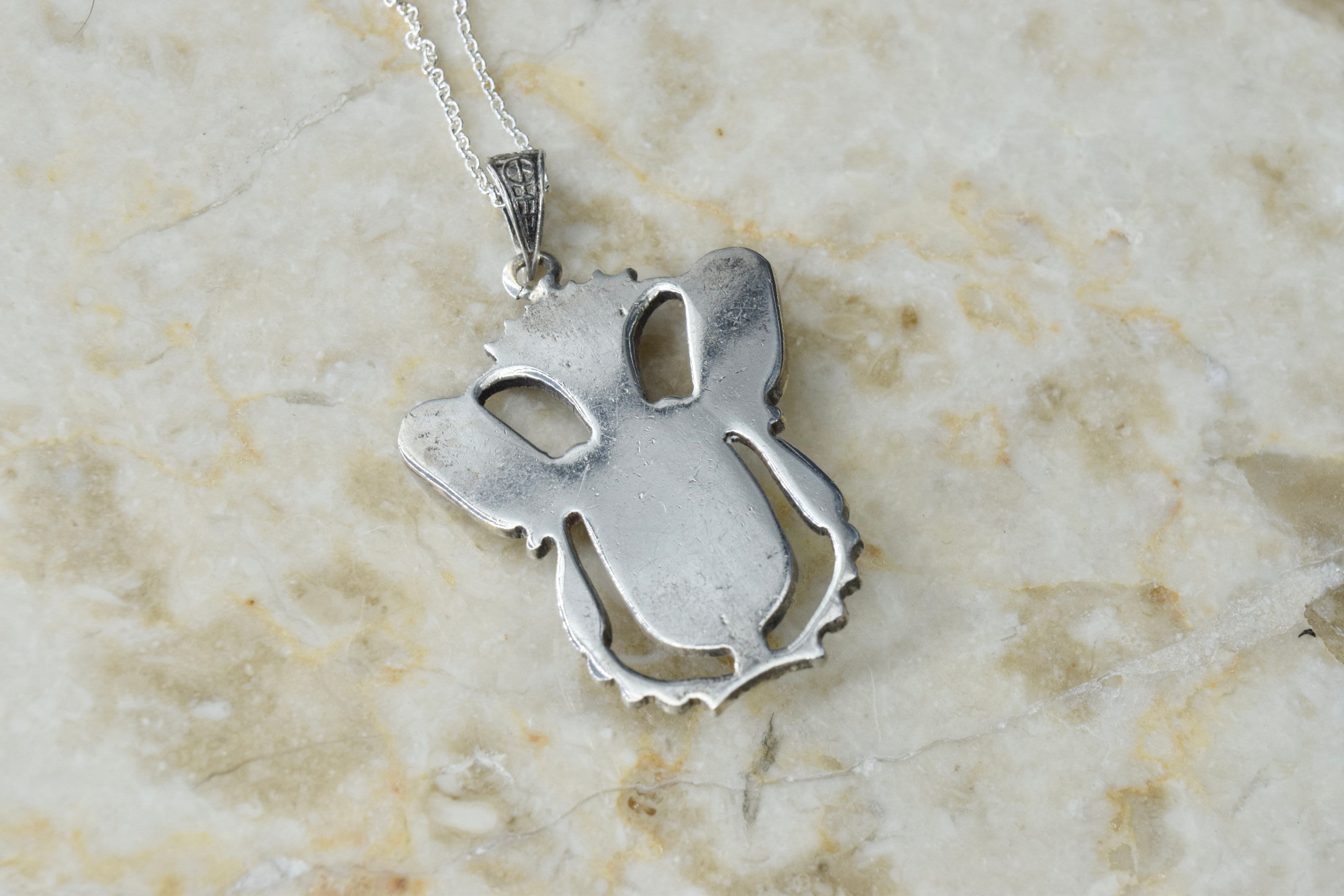 Vintage Egyptian 800 Silver Scarab Pendant