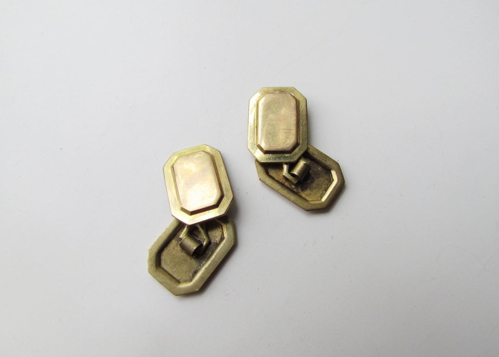 Antique Cuff Links / Gold Filled Art Deco Cuff Links Monogram H c.1920