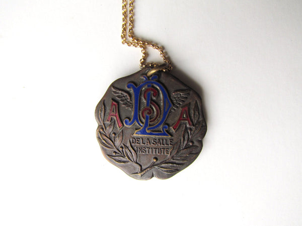 SALE-Antique Running Medal /De La Salle Institute c.1920s
