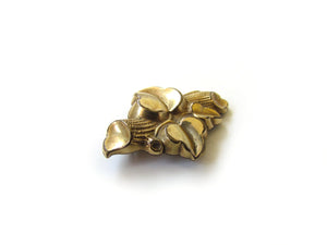 Antique Victorian Puffed Ivy Leaf Brooch c.1880s
